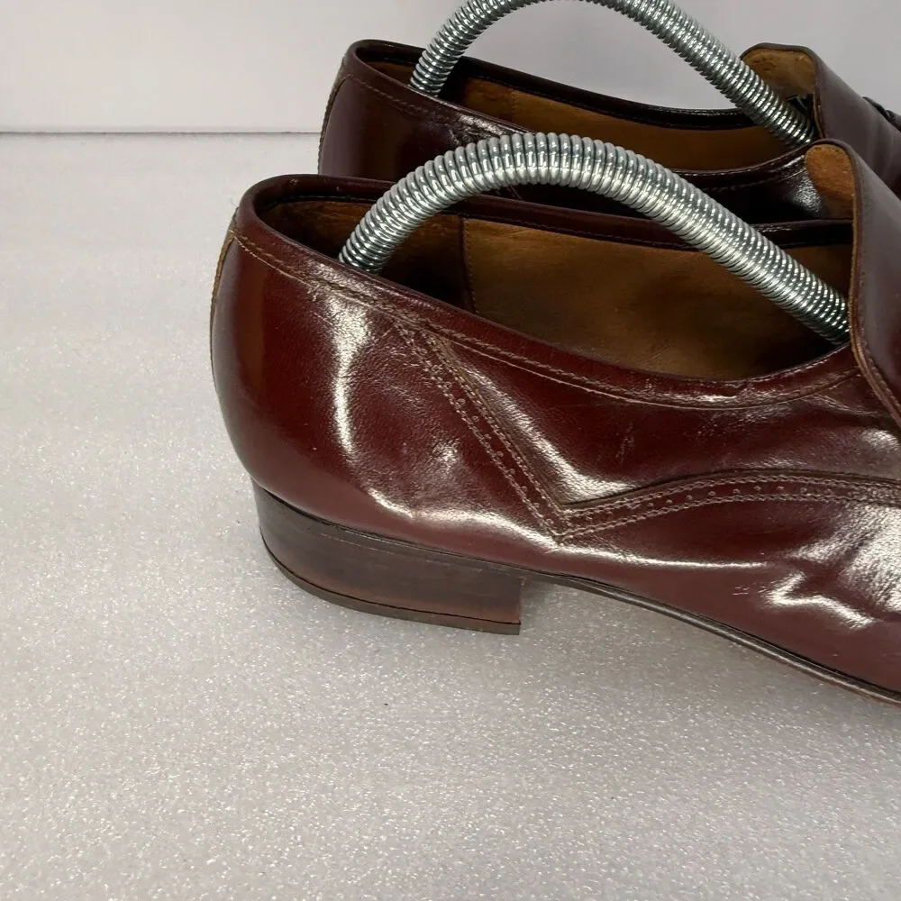 Jonathan Richards Oxford Shoes Men 9 Cordovan Leather Tasseled Slip On Cap Toe